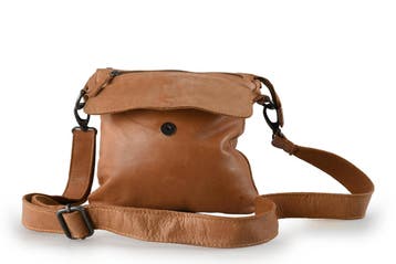 Manfield Schoudertas Cognac | ACTIE, Verzenden, Gebruikt