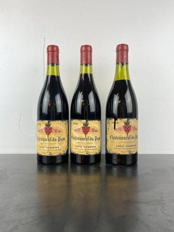 1959 Louis Pommer, Châteauneuf-du-Pape AOC - Côtes-du-rhône, Verzamelen, Wijnen, Nieuw