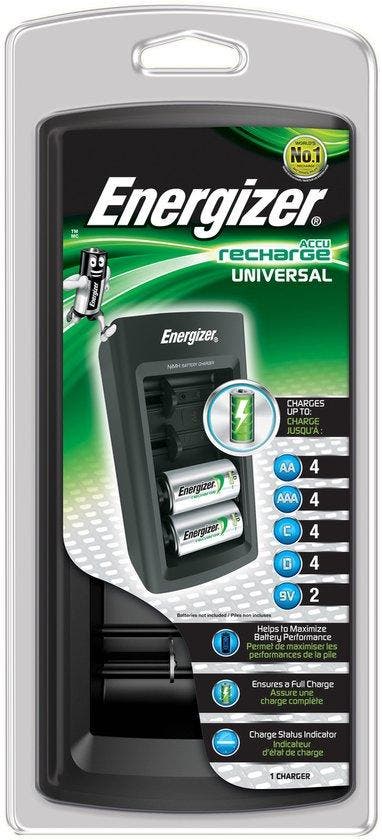 Energizer Universal Charger AC 9V,AA,AAA,C,D (Elektronica), Telecommunicatie, Mobiele telefoons | Telefoon-opladers, Nieuw, Verzenden