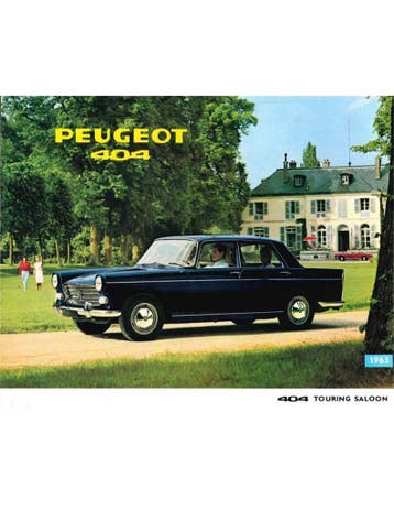 1963 PEUGEOT 404 SEDAN BROCHURE ENGELS, Boeken, Nieuw, Peugeot, Author