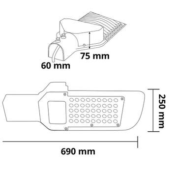 LED Straatlamp - Straatverlichting - Orny - 150W -, Nieuw, Ophalen of Verzenden, Hanglamp, Led