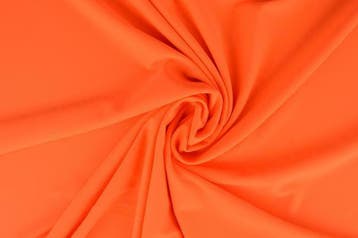 Lycra stof - Neon oranje - Per 10 of 50 meter, Hobby en Vrije tijd, Stoffen en Lappen, Overige materialen, 120 cm of meer, Oranje