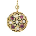 Hanger - 18 karaat Geel goud - Parel - Vintage antiek 1840