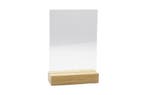 Kaarthouder A5 Plexi Met Bamboe Voet - Blank, Verzenden, Nieuw in verpakking, Etalage