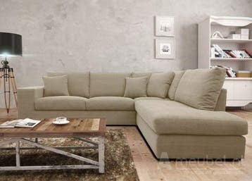 Hoekbank Gouda - hoekbanken - Creme, Nieuw, 150 cm of meer, Stof, 250 tot 300 cm