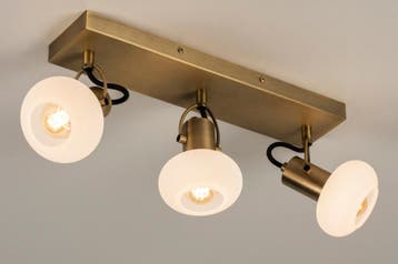 Rietveld Spots - Wit, Goud - Glas, Metaal, Verzenden, Nieuw