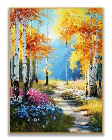 Stefano - Birch Grove in Autumn, Antiek en Kunst