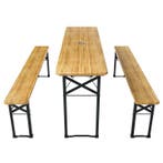Biertafel / bierbank biertafelset - 3-delig - 170cm picknick, Tuin en Terras, Verzenden, Nieuw