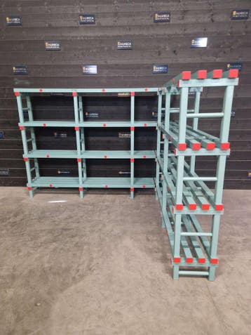 Stelling | rek | Rea | hoekmodel | 2x213cm | horeca, Gebruikt, Transport en Opslag