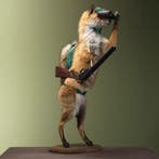 Vos Jager Taxidermie Opgezette Dieren By Max, Verzamelen, Dierenverzamelingen, Ophalen of Verzenden, Nieuw, Wild dier, Opgezet dier