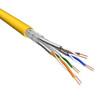 Cat.6A S/FTP Kabel Soepel AWG26 LSZH Geel 500m 100% koper, Ophalen of Verzenden, Nieuw