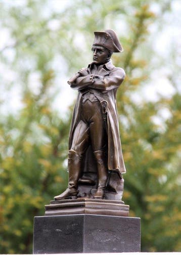 sculptuur, napoleon stateu - 31 cm - Brons, Marmer