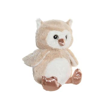Uil knuffeldier - pluche - lichtbruin - 23 cm, Verzenden, Nieuw