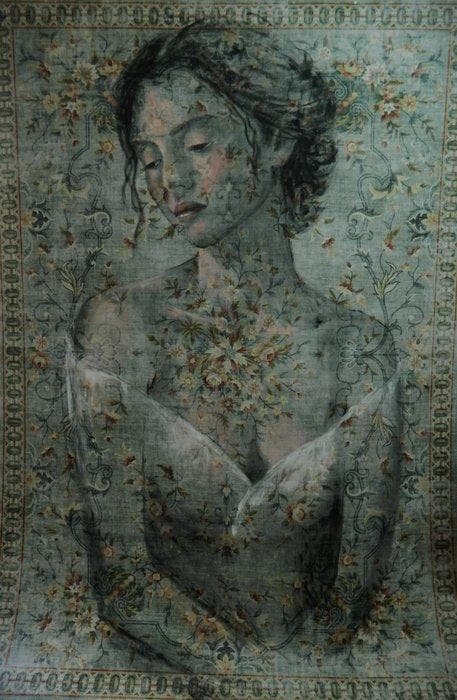 Jacqueline Klein Breteler - “Love yourself.”-painting on a, Antiek en Kunst, Kunst | Schilderijen | Modern