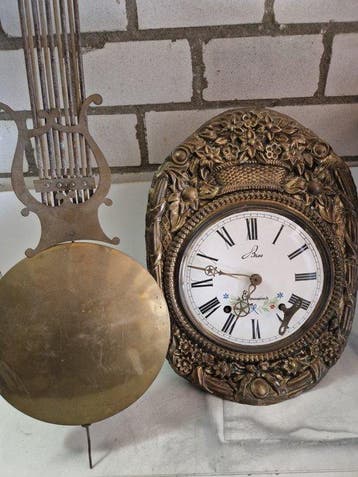 Comtoise klok - Antiek Hout, Brons, Messing - 1920-1930 -