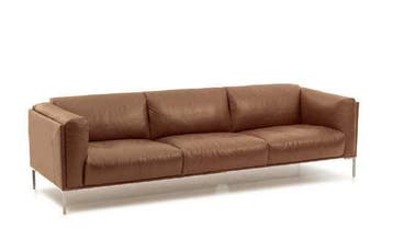 Bankstel Bern - rechte banken - Beige, Nieuw, Leer