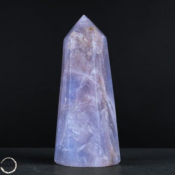 Natuurlijke lavendel-rozenkwarts obelisk – Zachte harmonie