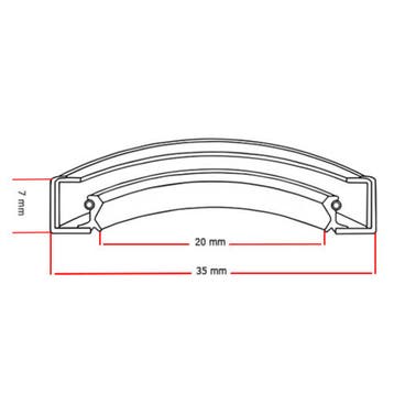 Oliekeerring 20x35x7 mm - BA NBR 70 - Dubbele afdichtlip - S, Ophalen of Verzenden, Nieuw