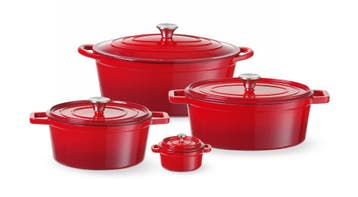 Braadpan Geëmailleerd Gietijzer, Hendi, 6,88L, Rood, 405x255, Ophalen of Verzenden, Nieuw in verpakking