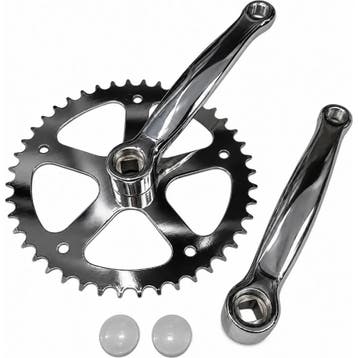 Falkx Crankstel - 44T - Staal - Zilver - 170 mm - Spieloo..., Ophalen of Verzenden, Nieuw, Crankstel of Pedalen