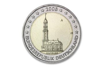 2 euro Hamburg St. Michaeliskerk 2008 - Duitsland, Postzegels en Munten, Munten | Europa | Euromunten, Verzenden