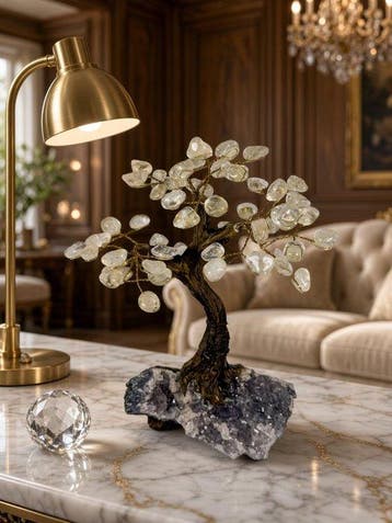 AA+ quality bergkristal tree on stand - no reserve price