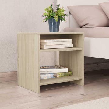 vidaXL Nachtkastje 40x30x40 cm bewerkt hout sonoma, Minder dan 45 cm, Verzenden, Nieuw, Minder dan 55 cm