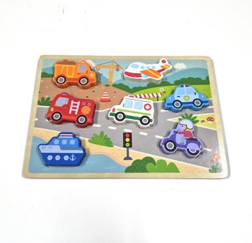 ZD Trading houten 3D-puzzel voertuigen, Verzenden, Gebruikt