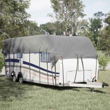 vidaXL Caravan dakbedekking 700x300 cm vliesvlies grijs, Verzenden, Nieuw