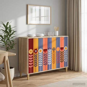 vidaXL Dressoir ESSEN Sonoma 102 x 33 x 75 cm Bewerkt hout, Verzenden, Nieuw, Overige houtsoorten, Minder dan 50 cm