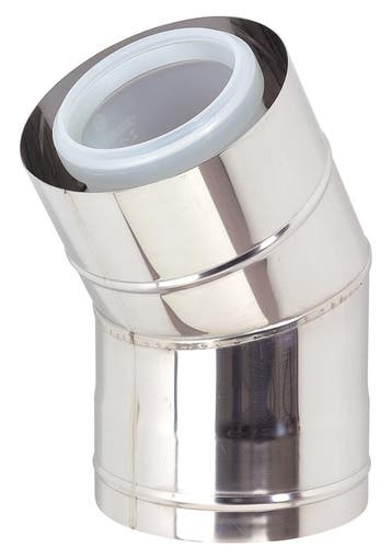 Rolux Buitenwandsysteem Bocht 30° Conc PP/RVS 80/125, Ophalen of Verzenden, Nieuw