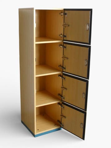 Steelcase lockerkast, vrijstaand, 154x45,5x40 cm, beuken, Ophalen of Verzenden, Gebruikt