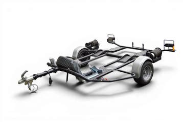Motortrailer lucht afzinkbaar, Ophalen of Verzenden, Gebruikt