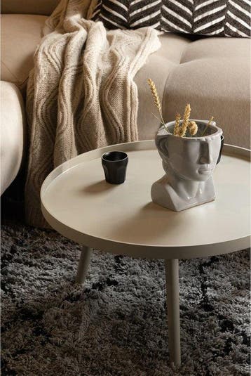 WOOOD Mesa Bijzettafel L - Hout - Antique Beige - 34x60x60, Verzenden, Nieuw