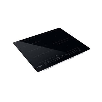 Whirlpool WFS3660CPNE Inbouw Inductiekookplaat 59x51cm Zwart, Nieuw, Inbouw, Inductie, 4 kookzones