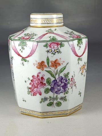 Porcelaine de Paris - Theekistje / doosje - Porselein, Antiek en Kunst