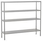 GGM Gastro | Rvs rek ECO - 2000x500mm - met 4 schappen (in |, Verzenden