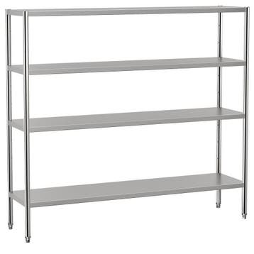 GGM Gastro | Rvs rek ECO - 2000x500mm - met 4 schappen (in |, Verzenden