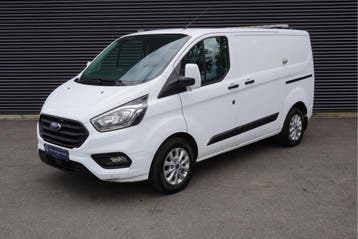 Ford Transit Custom 131pk L1H1 Trend 2x Schuifdeur Trekhaak, Stof, Gebruikt, Wit, Overige kleuren