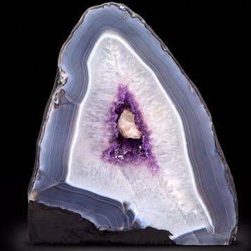 Blauwe Agaat & Amethist - Geode - 28x21x15 cm- 11.1 kg