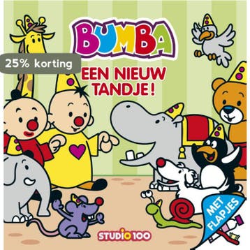 Een nieuw tandje / Bumba kartonboekje met flapjes - Studio, Boeken, Verzenden, Zo goed als nieuw, Studio 100