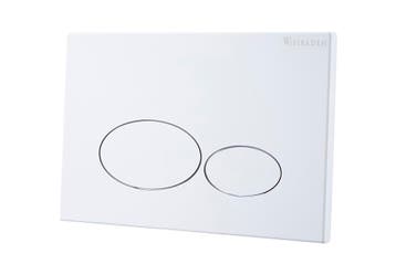 X32 Metal drukplaat voor inbouwreservoir glans wit, Ophalen of Verzenden, Nieuw