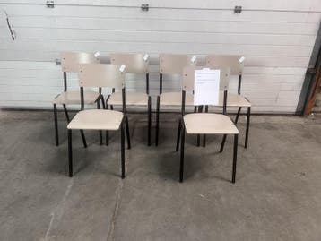 6x Back to School stoel Beige, Zuiver, Huis en Inrichting, Nieuw