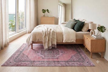 Roze vintage - Vloerkleed - 210 cm - 110 cm - met, Nieuw