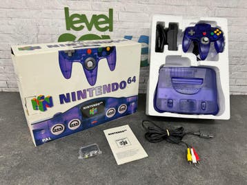 Nintendo 64 Console Grape Purple + Controller (with, Spelcomputers en Games, Spelcomputers | Nintendo 64, Ophalen of Verzenden