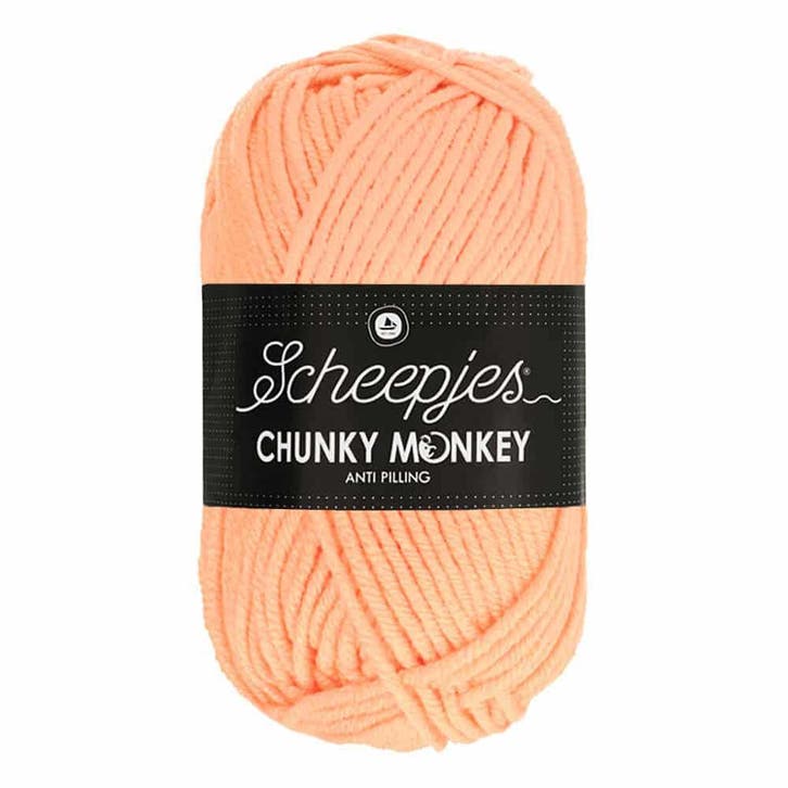 Scheepjes Chunky Monkey 100g - 1026 Peach, Hobby en Vrije tijd, Breien en Haken, Nieuw, Verzenden