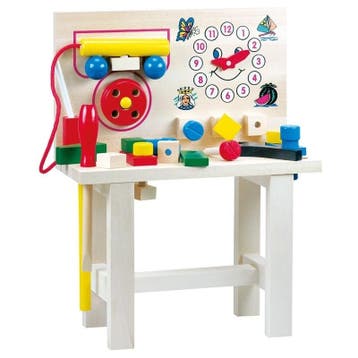 Werkbank Bino 82145 (Gereedschap, Houten speelgoed), Ophalen of Verzenden, Nieuw, Overige typen