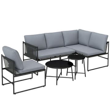 Lounge Tuinmeubelset Voor 4-5 Personen Tuinlounge Set Met 2-, Verzenden, Nieuw
