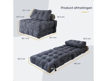 Moeve Slaapbank 1 persoons - 2 in 1 - Comfortabel &, Verzenden, Nieuw