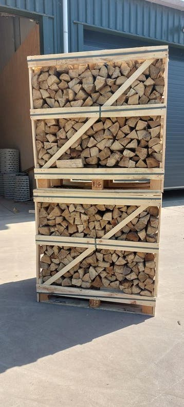 Ovengedroogde Haagbeuk, 25cm blokken, Tuin en Terras, Haardhout, 6 m³ of meer, Beukenhout, Blokken